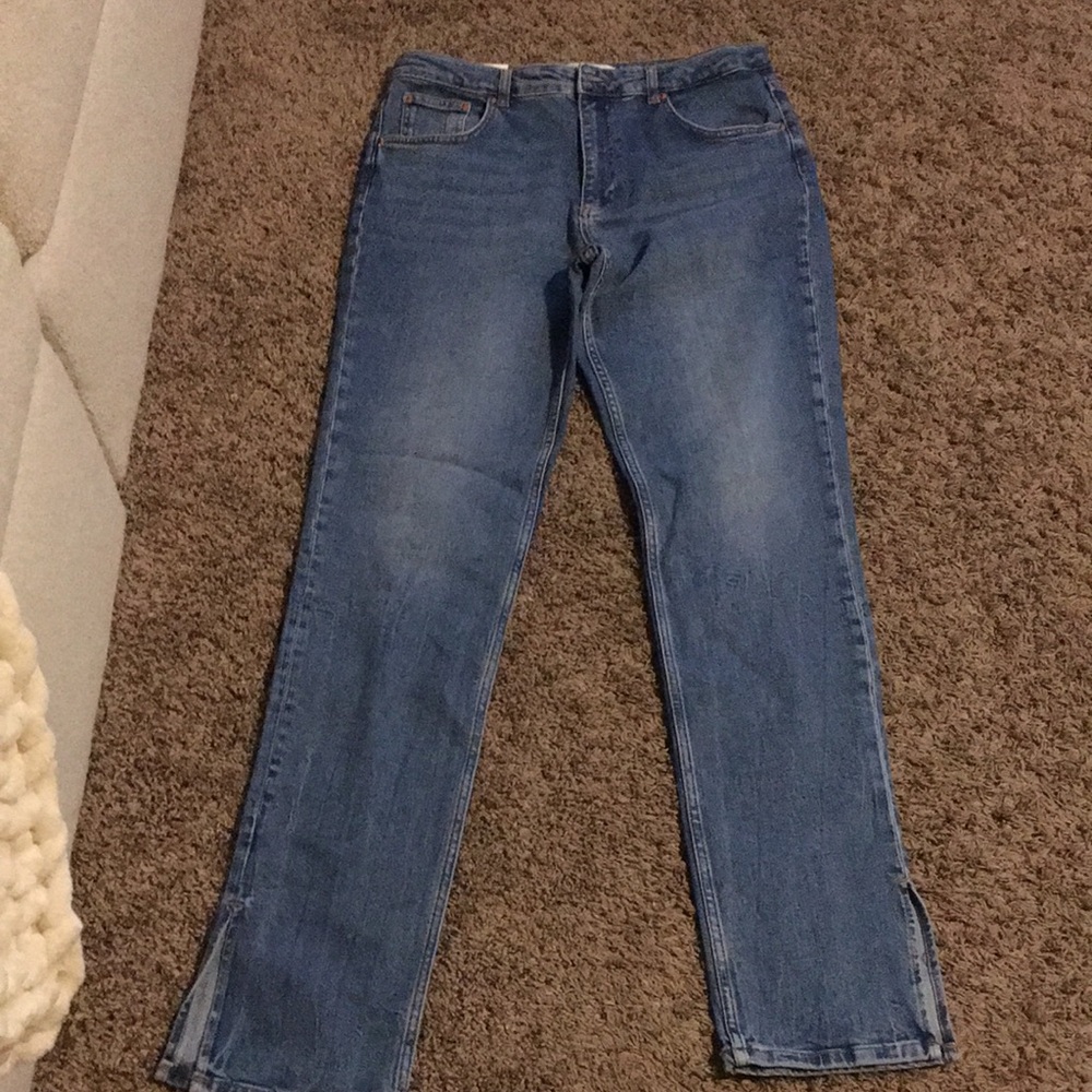 Zara THE SKINNY NWT SKINNY LEG HIGH RISE SPLIT ANKLE JEANS Size 14